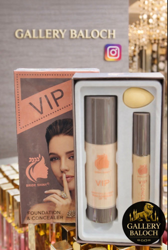 خرید کرم پودر وی آی پی به همراه کانسیلر جدا؛ پوششدهی بالا، یکدستکننده رنگ پوست و مناسب آرایش روزانه و مجلسی از گالری بلوچ.