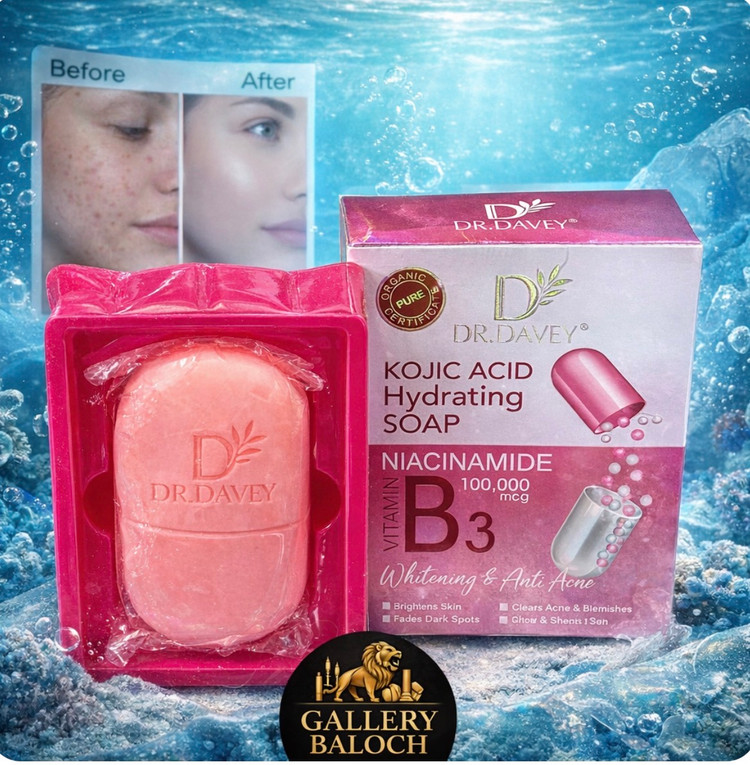 صابون کوجیک اسید و نیاسینامید Dr.Davey | روشنکننده و ضدلک پوست | گالری بلوچ
